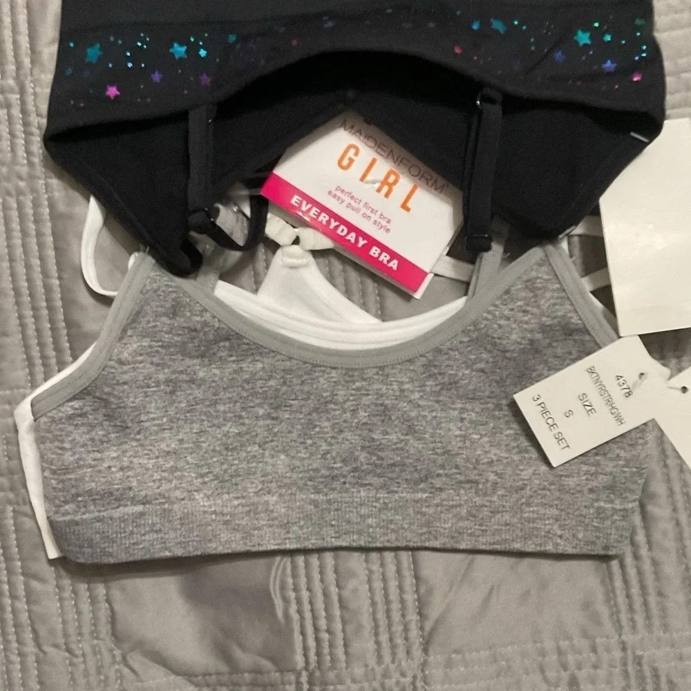Maidenform Big Girls 3-pc. Bralette NWT Size Small